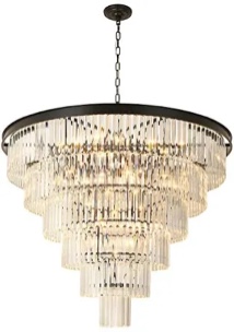makinlee dimmable crystal tiered chandelier