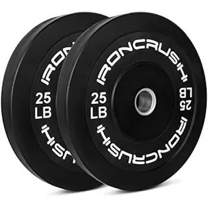 Olympic Bumper 25lbs Plates Set, 2" Weight Plates for Strength Training & Weightlifting