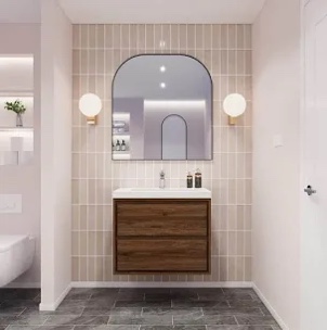 30" wall-mounted single bathroom vanity set