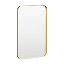 Cozy Design Tempered Glass Framed Wall-Mounted Bathroom Vanity Mirror