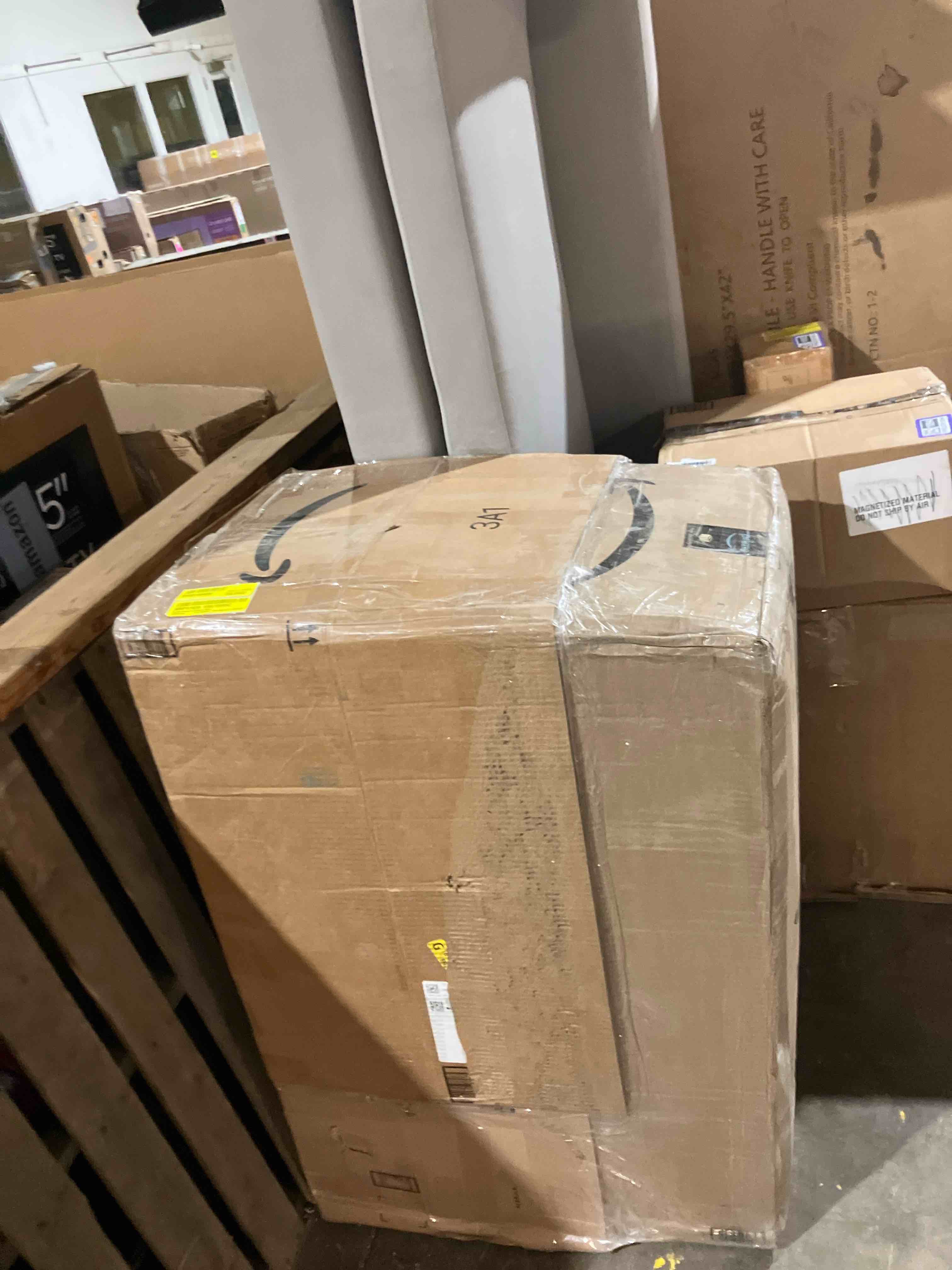 Condition photo showing As Is for Scarlett Dresser For Bedroom With 6 Drawers, Mid Century Modern Wooden Closet Storage Organizer By Charlton Home® (Used)