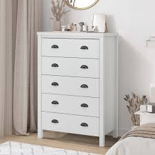 Joelle 5-Drawer Dresser with Interlock Drawer Safety Feature, Pre-assembled Metal Roller Slide