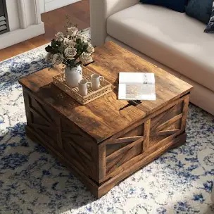 Lift Top Farmhourse Coffee Table With Storage