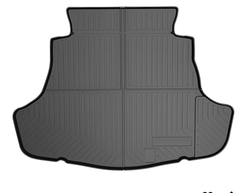 Mixsuper Custom Fit Cargo Liner for 2018-2023 2024 Toyota Camry & Avalon 2019-2022 All Weather Trunk Mat TPO Durable Odorless 3D Rear Trunk Liner Cargo Mat Black