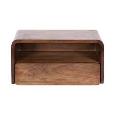 Langley Mango Floating Shelf with Drawer