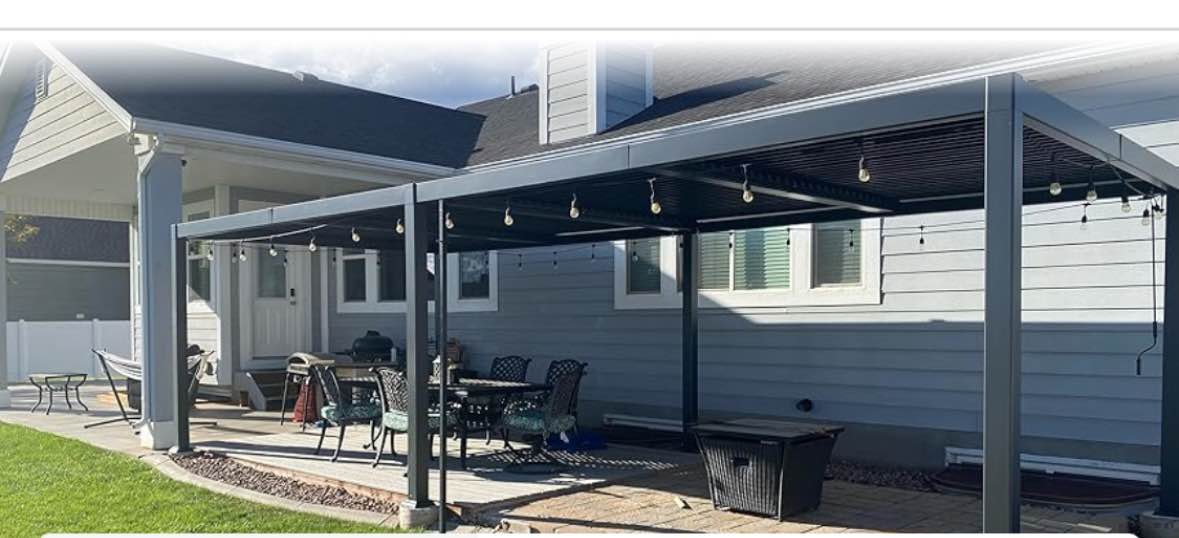 12 Ft. W X 16 Ft. D Aluminum Pergola With Canopy