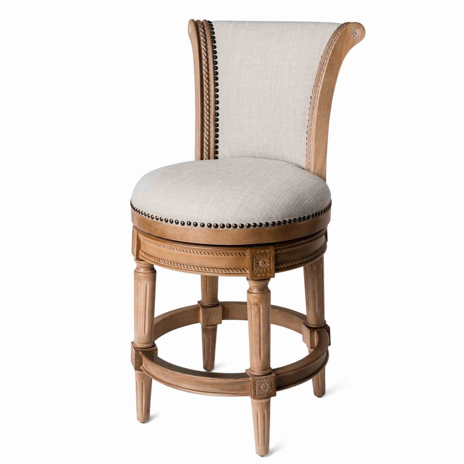 maven lane pullman stool with fabric upholstery