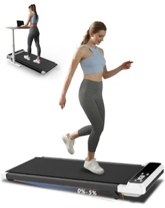 walking pad 2 in 1 for walking and jogging, under desk treadmill for home office with remote control, portable walking pad treadmill in led display