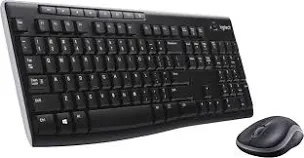 Logitech MK270 Wireless Keyboard And Mouse Combo For Windows, 2.4 GHz Wireless, Compact Mouse, 8 Multimedia And Shortcut Keys, For PC, Laptop - Black (B079JLY5M5)