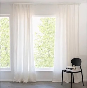100% French Linen Curtain Set