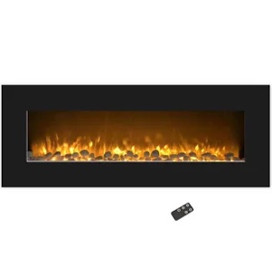 50 inch fireplace-black