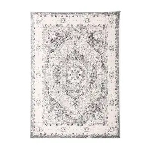 world rug gallery vintage oriental distressed medallion grey 7 10  x 10  area rug