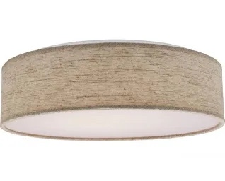 20w 15-in tunable beige fabric drum led decor flush mount acrylic diffuser