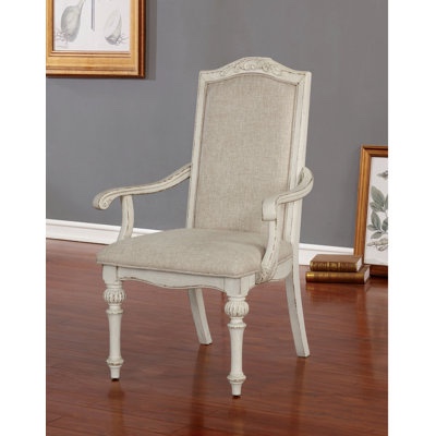 Farmhouse Arm Linen Chair