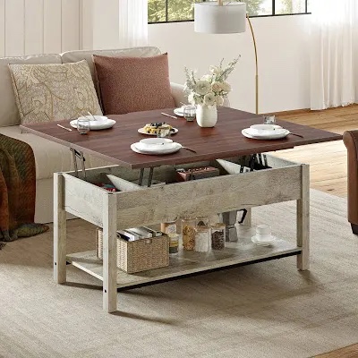 torron 4-in-1 multi-fuction lift top coffee table with storage