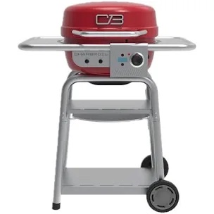 bistro pro™ electric grill & griddle + charcoal mode, red - 25302146