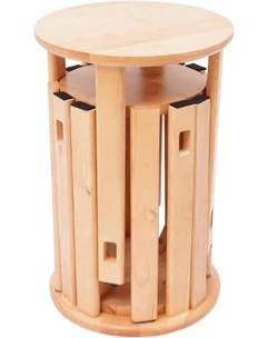 Multifunctional 4-In-1 Wooden Stacking Stools