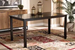 Eveline Rectangular Wood Dining Table Espresso - Baxton Studio