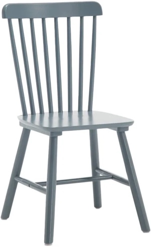 Mid Century Windsor Back Solid Wood Dining Chair, Farmhouse Slat Back Side Chair For Kitchen/Dining Room