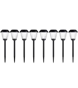(set of 2) 4 packs of members, Mark, Matt, Black LED solar path lights