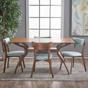 Top of Bryona 4 - Person Solid Wood Dining Table
