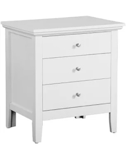 Hammond 3 - Drawer Nighistand Bed Side Table Wood Nightstand