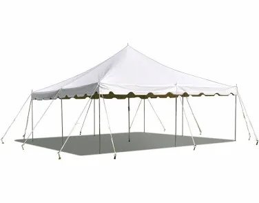 White metal pole canopy 78x14x5