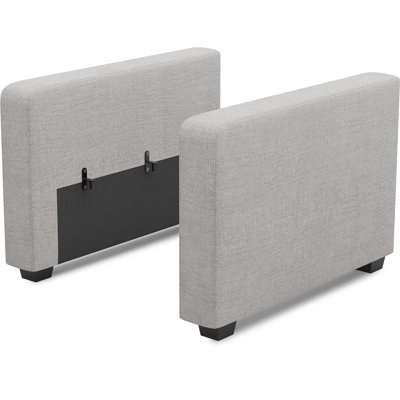 Grey removable arm rest of sectional couch