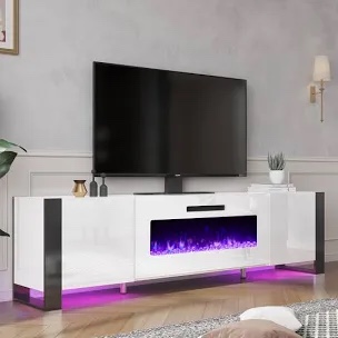 CFT020-80In U-Shaped Fireplace Tv Stand (1 of 2 boxes) 