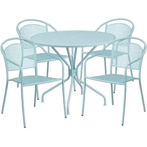 4 chairs of Chanea 35.25' Round Indoor-Outdoor