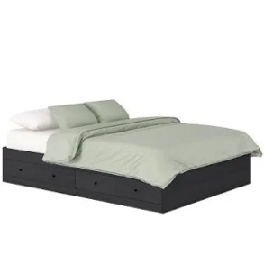 Queen sized  of cottage Road platform storage bed