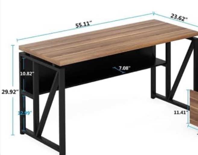 Tribesigns 55" Executive Desk