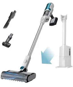 Shark Detect Pro - Lightweight Cordless Vacuum Cleaner with HEPA Filter, Portable Handheld Attachment, Charging Dock, Auto-Empty System, Crevice Tool, Ideal Stick Vacuum for Pet Hair, White