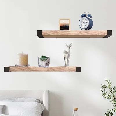Dodgen 2 Piece Solid Wood Floating Shelf