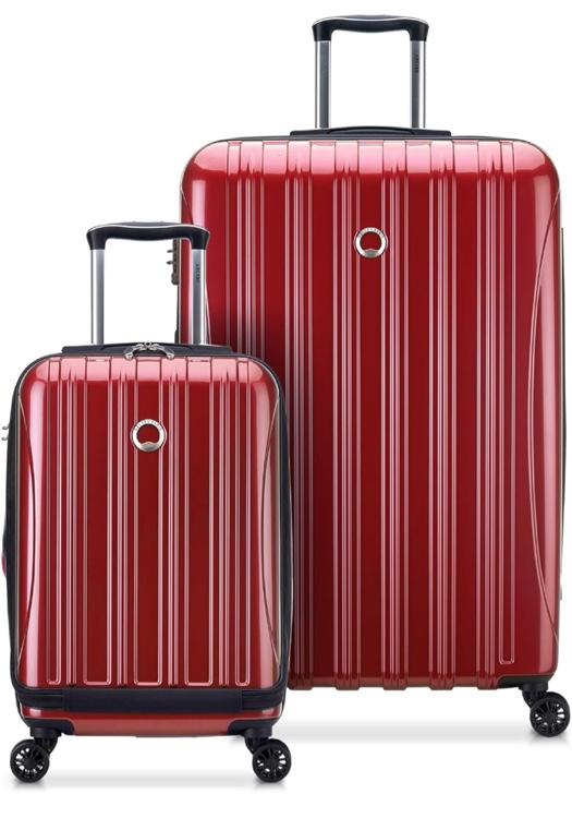 DELSEY PARIS Helium Aero Hardside Expandable Luggage with Spinner Wheels, Brick Red, 2-Piece Set (19/28)