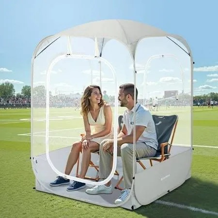 Raynesys Sports Tent, Instant Pop Up Bubble Tent Fits 3-4 Persons for Outside Fishing Camping Sports Events, Ultra Visibility, No Condensation,All Weather