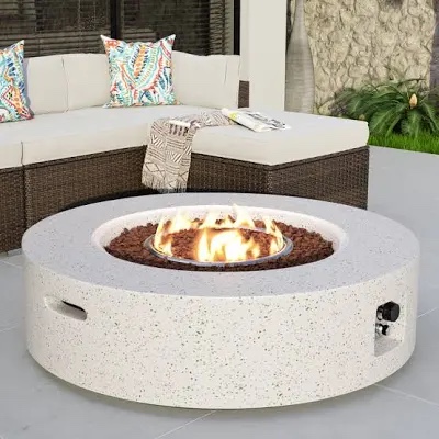 Borgia Concrete Propane Fire Pit Table