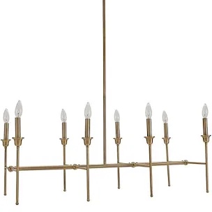 8-light dimmable chandelier