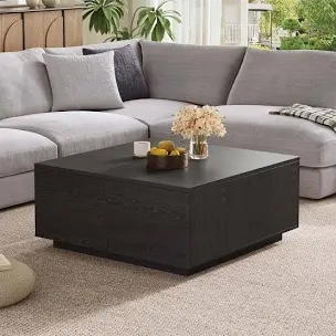 Square Coffee Table With 4 Drawers