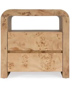 Cassius 2 - Drawer Nightstand in Light Brown