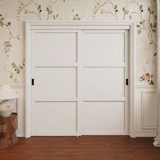 80"H Paneled Pantry Closet Sliding Doors With Hardware & Handles