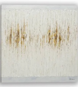 "Golden Whisper" – Textured Abstract Canvas Wall Art