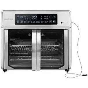 Kalorik MAXX Advance 26 Quart Digital Air Fryer Oven With 9 Accessories, Stainless Steel/Black