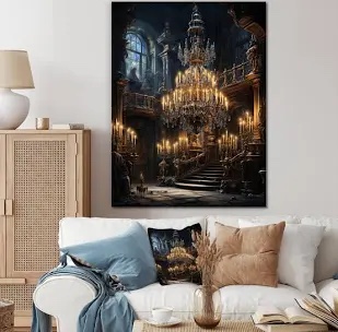 Inayaah Baroque Dramatic Splendor II - Chandelier Canvas Art