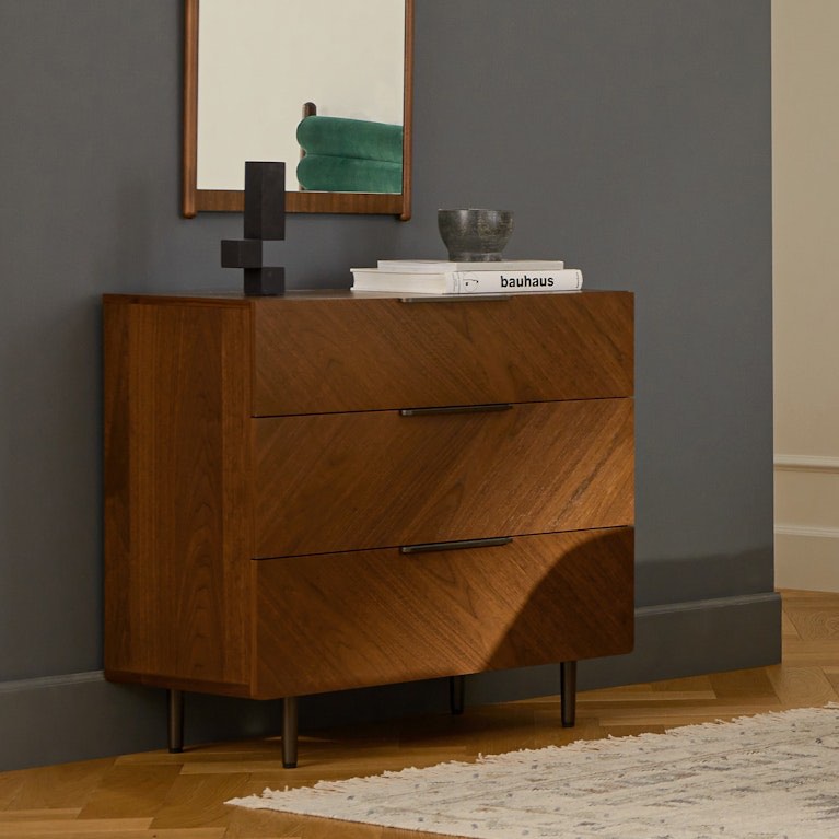 3 Drawer 36" W Acacia Wood Dresser