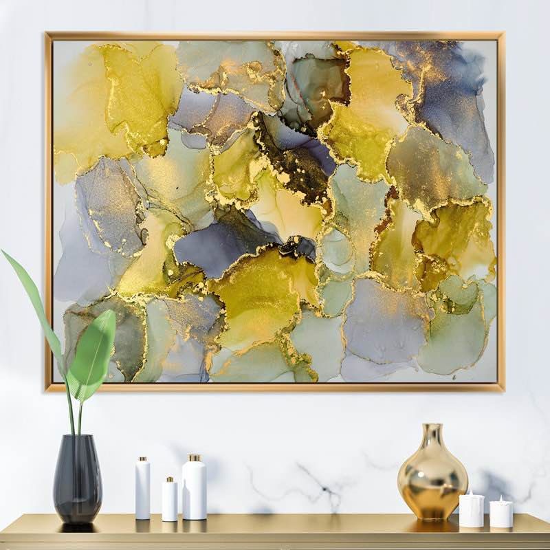 " Green Luxury Abstract Fluid V "