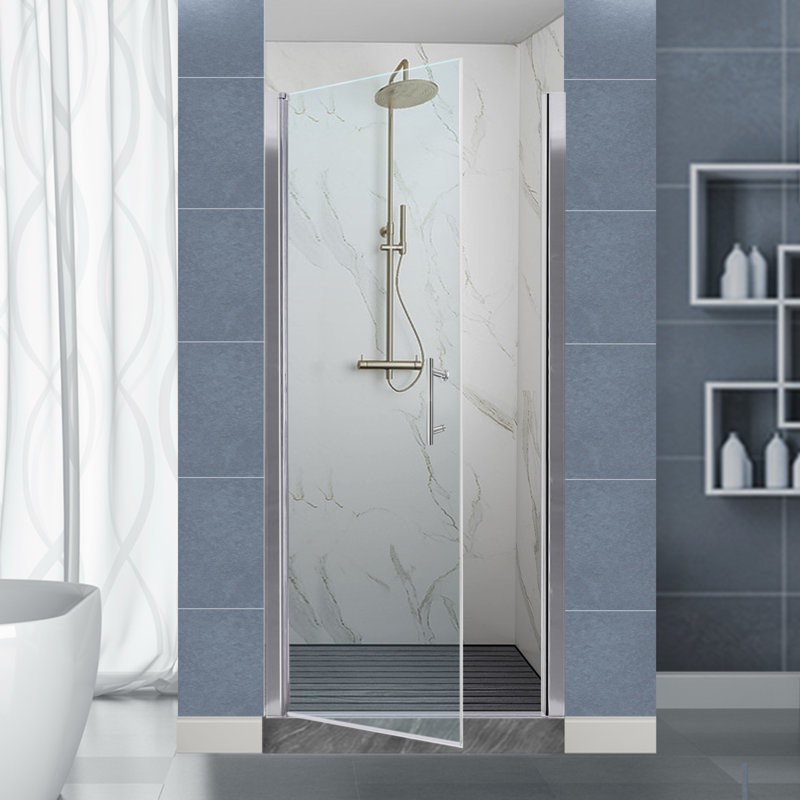 24-25.9 in. W x 72 in. H Pivot Swing Frameless Shower Door with Clear SGCC Tempered Glass LONY2472P01CCX
