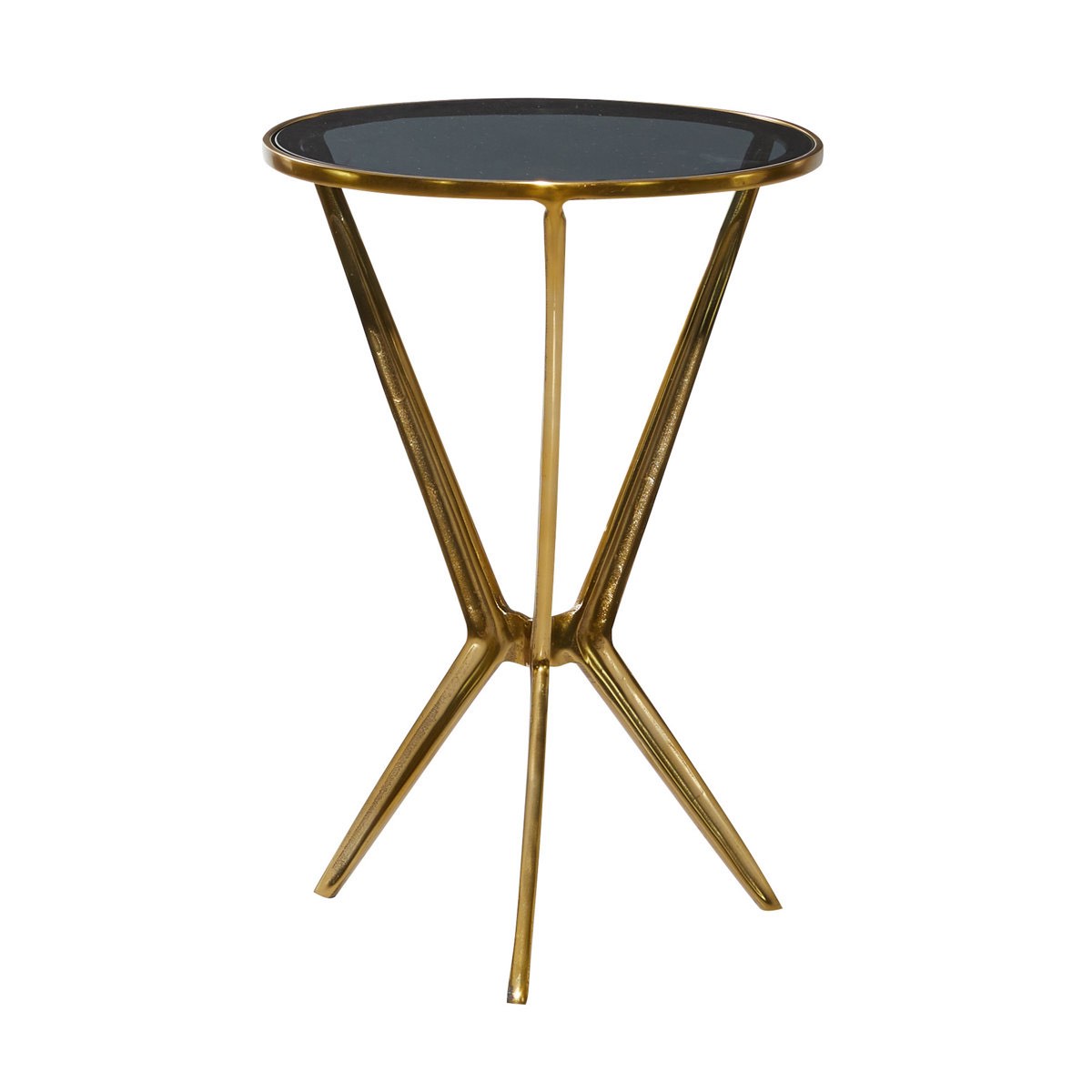 Lachlan Glass Top End Table black/black