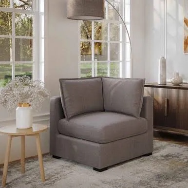 WOVENBYRD Bennett Flange Seam Modular Corner Chair