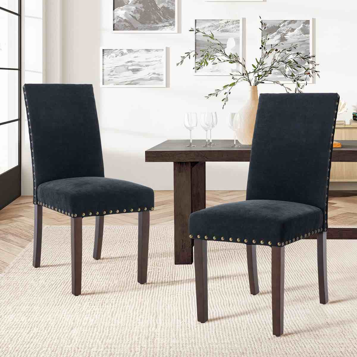Bontrager 20'' H Linen Dining Chair - Upholstered Parsons Side Chair (Set of 2)